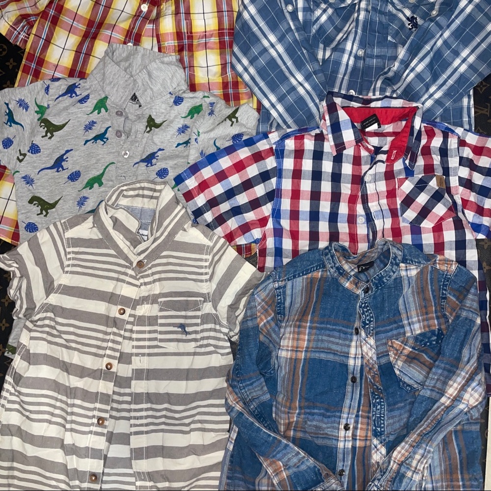 boy buttons down shirts size 7 assortment collection perfect for back to school